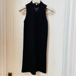 Loup Sleeveless Mock Turtleneck Black Mini Dress